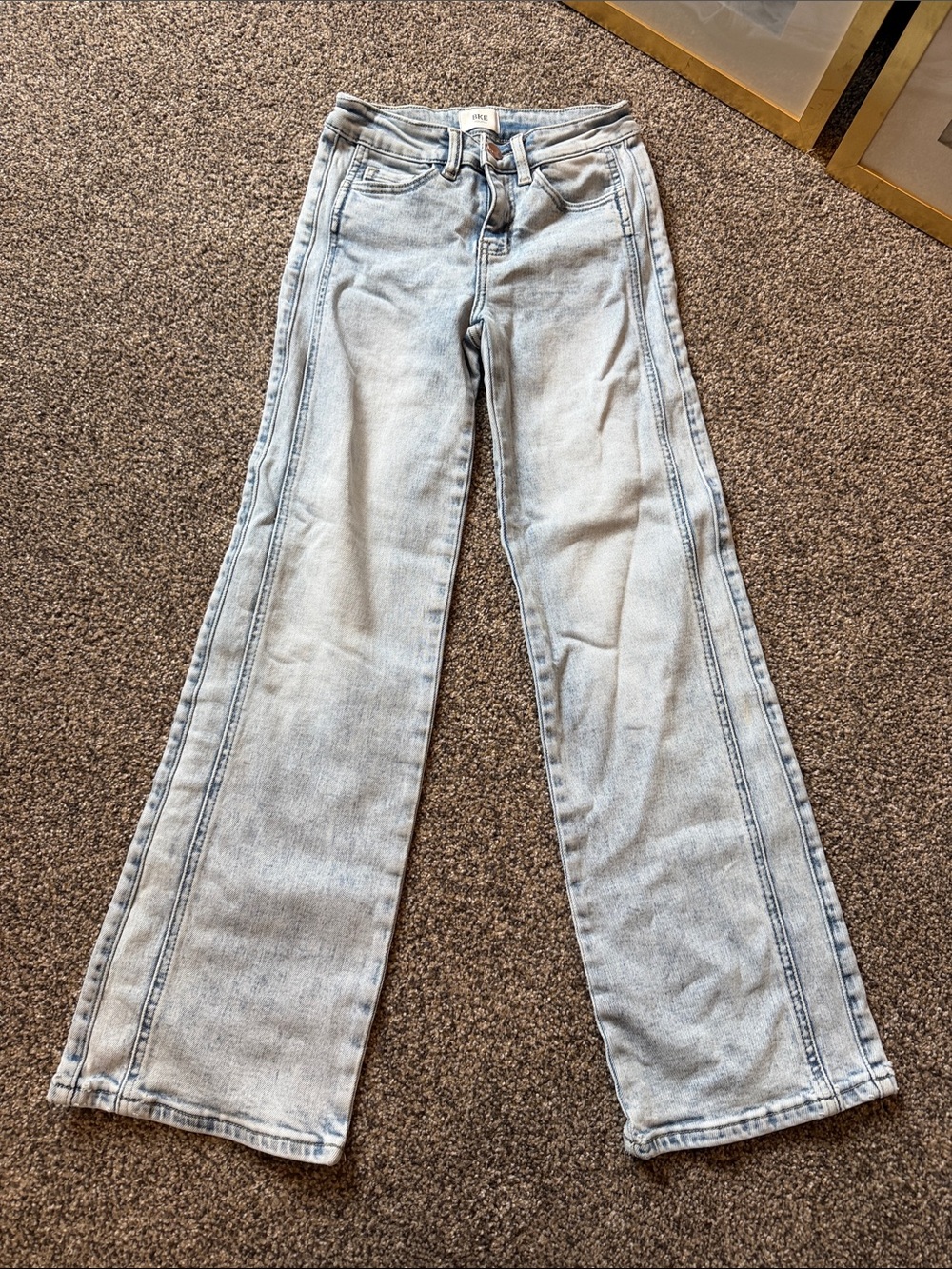 BKE Light Wash girls Wide-Leg Jeans